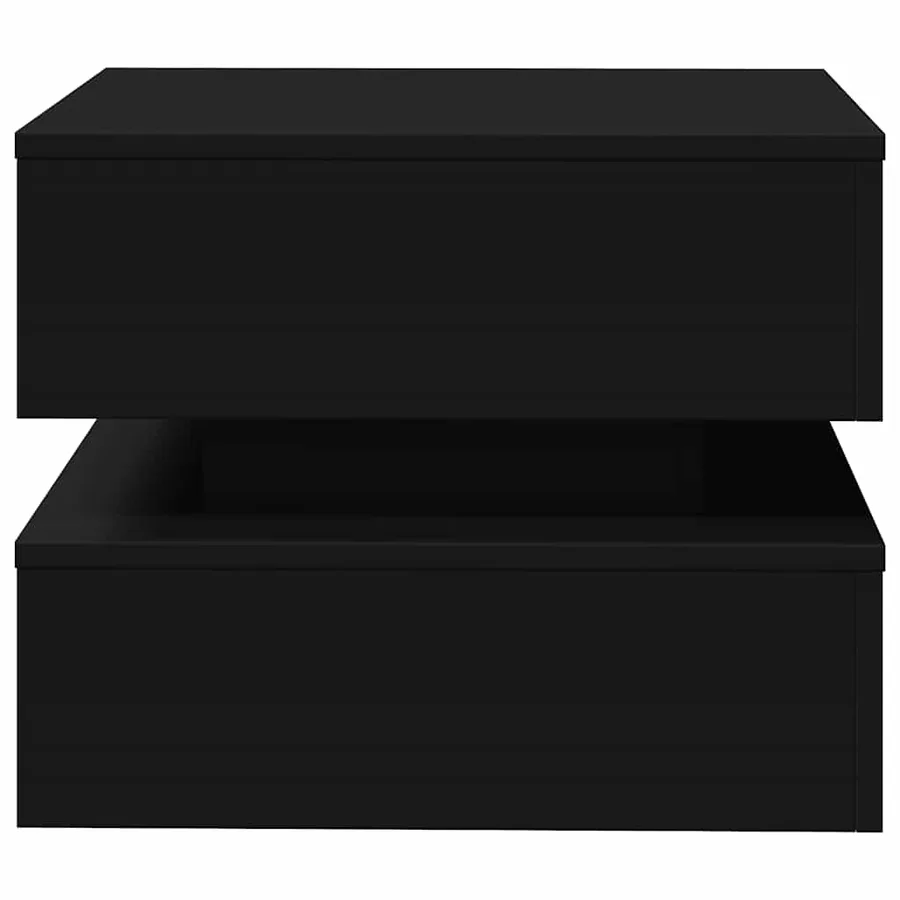 Table basse avec lumières LED noir 50x50x40 cm - 7