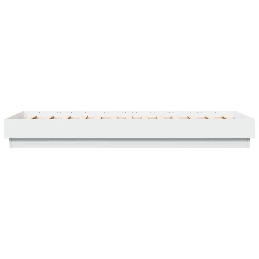 Cadre de lit sans matelas blanc 75x190 cm bois d'ingénierie - 5