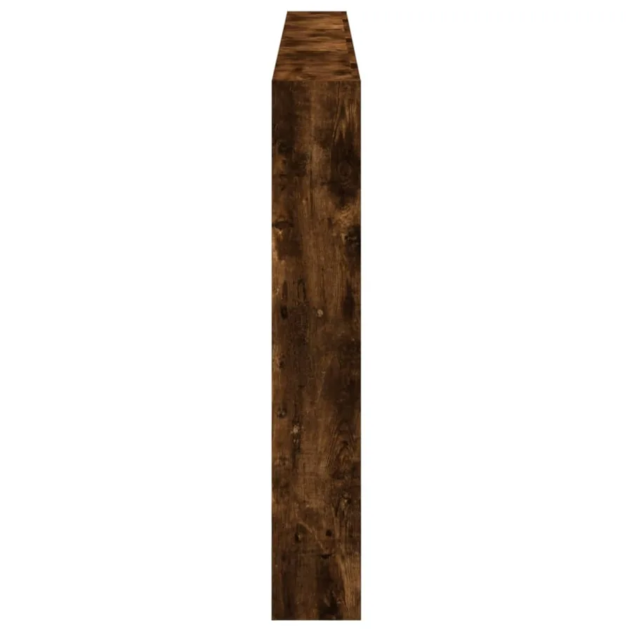 Armoire tête de lit avec LED chêne fumé 220x17x102 cm - 7
