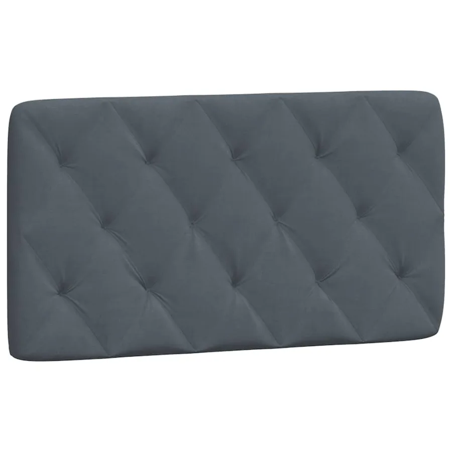 Coussin de tête de lit gris foncé 100 cm velours - 2