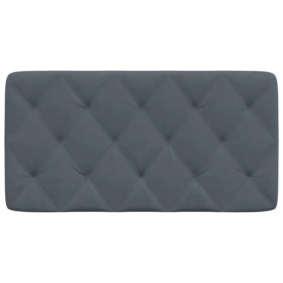 Coussin de tête de lit gris foncé 100 cm velours - 5