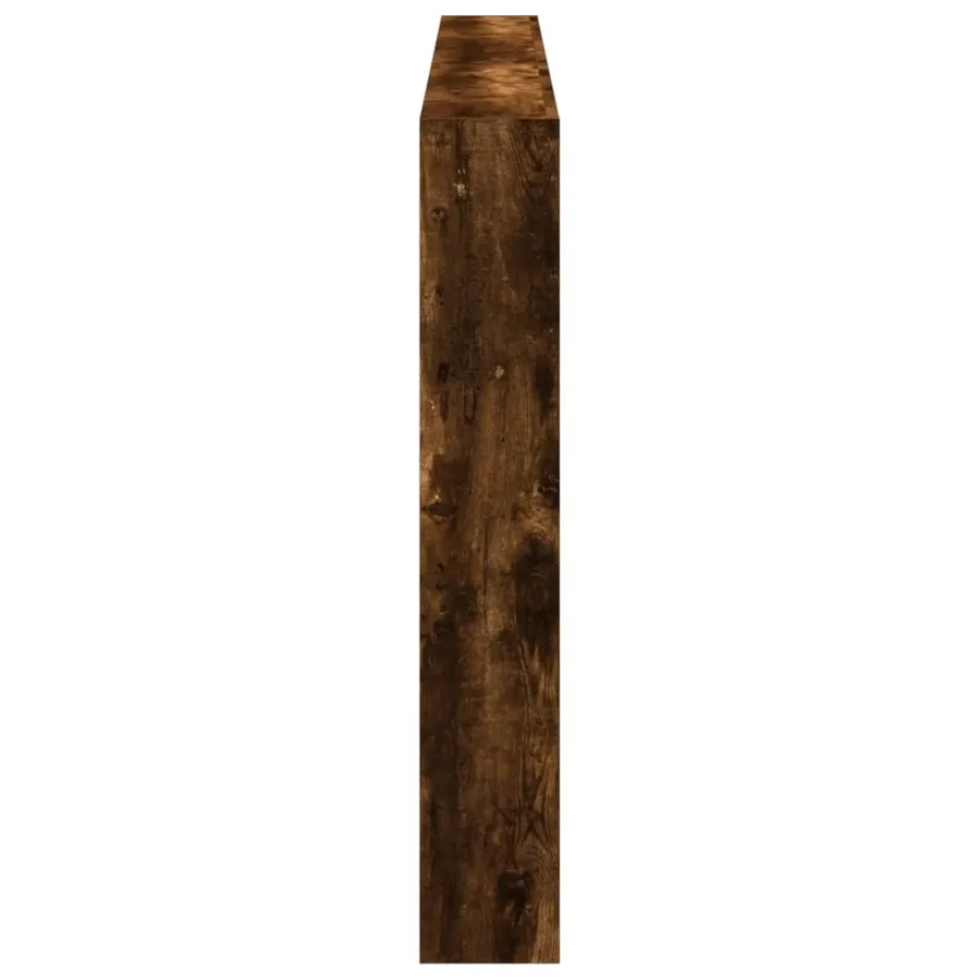 Armoire tête de lit avec LED chêne fumé 200x17x102 cm - 7