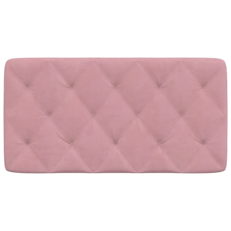 Coussin de tête de lit rose 100 cm velours - 5