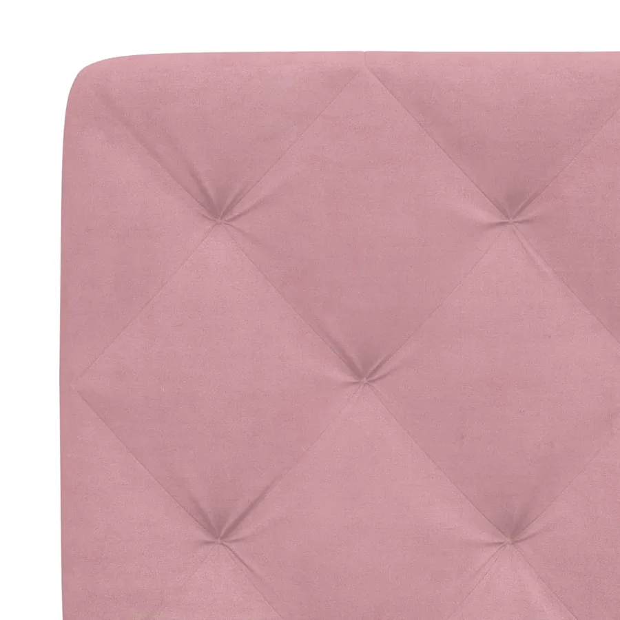 Coussin de tête de lit rose 100 cm velours - 8