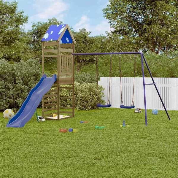 Aire de jeux d'extérieur bois de pin imprégné