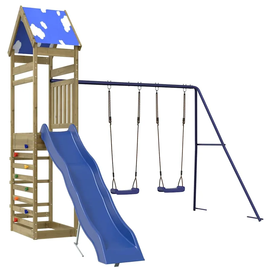 Aire de jeux d'extérieur bois de pin imprégné - 2