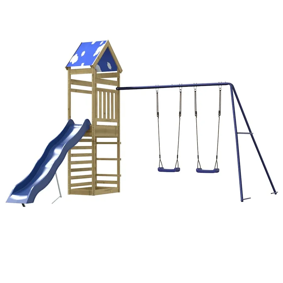 Aire de jeux d'extérieur bois de pin imprégné - 4