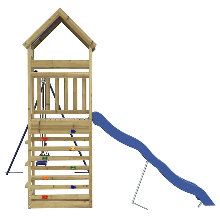Aire de jeux d'extérieur bois de pin imprégné - 6