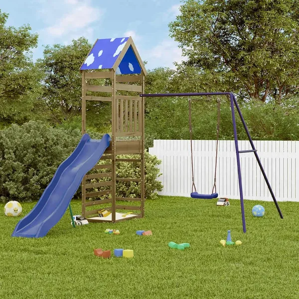 Aire de jeux d'extérieur bois de pin imprégné