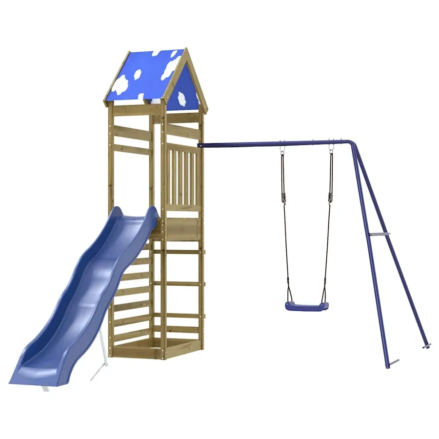 Aire de jeux d'extérieur bois de pin imprégné - 4