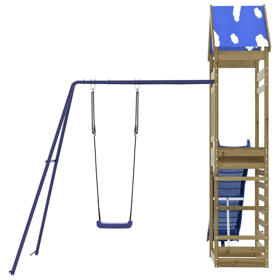 Aire de jeux d'extérieur bois de pin imprégné - 7