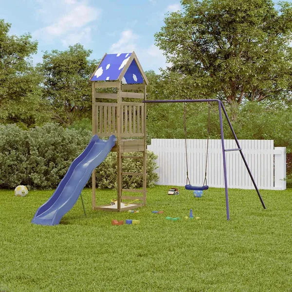 Aire de jeux d'extérieur bois de pin imprégné