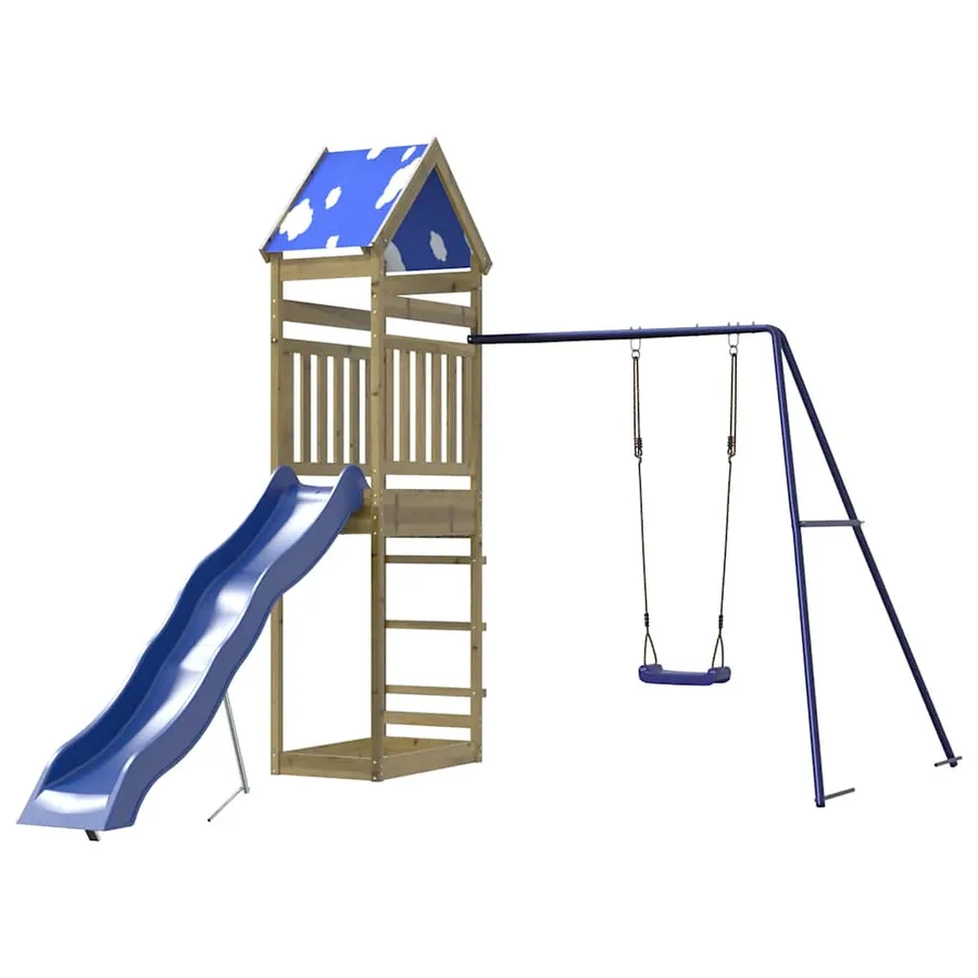 Aire de jeux d'extérieur bois de pin imprégné - 4