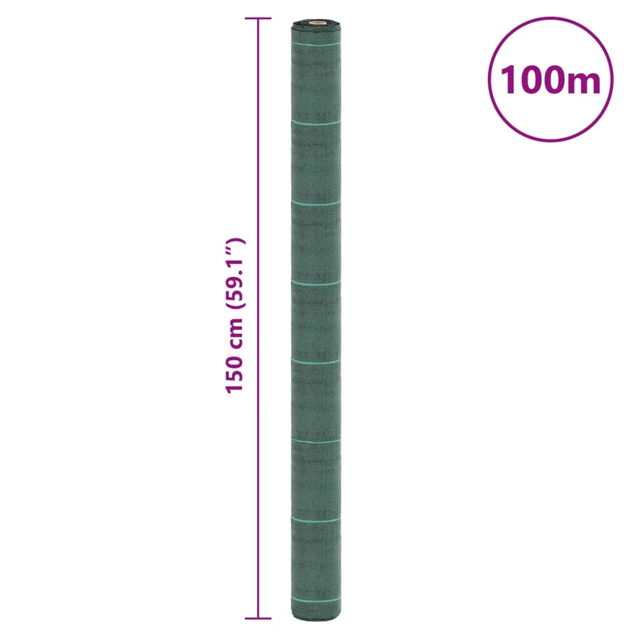 Membrane anti-mauvaises herbes vert 1,5x100 m PP - 8