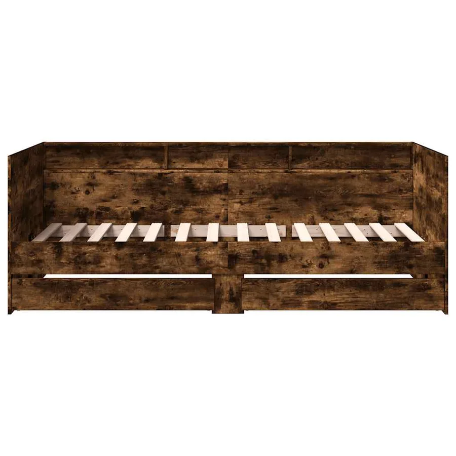 Lit de jour avec tiroirs sans matelas chêne fumé 90x200 cm - 4