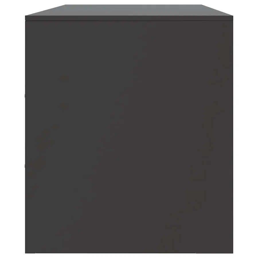 Meuble TV noir 99x39x44 cm acier - 8