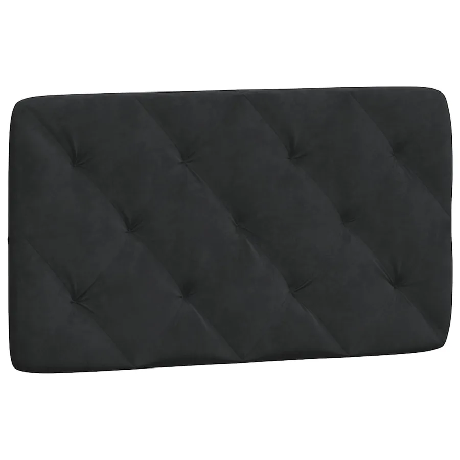 Coussin de tête de lit noir 90 cm velours - 2