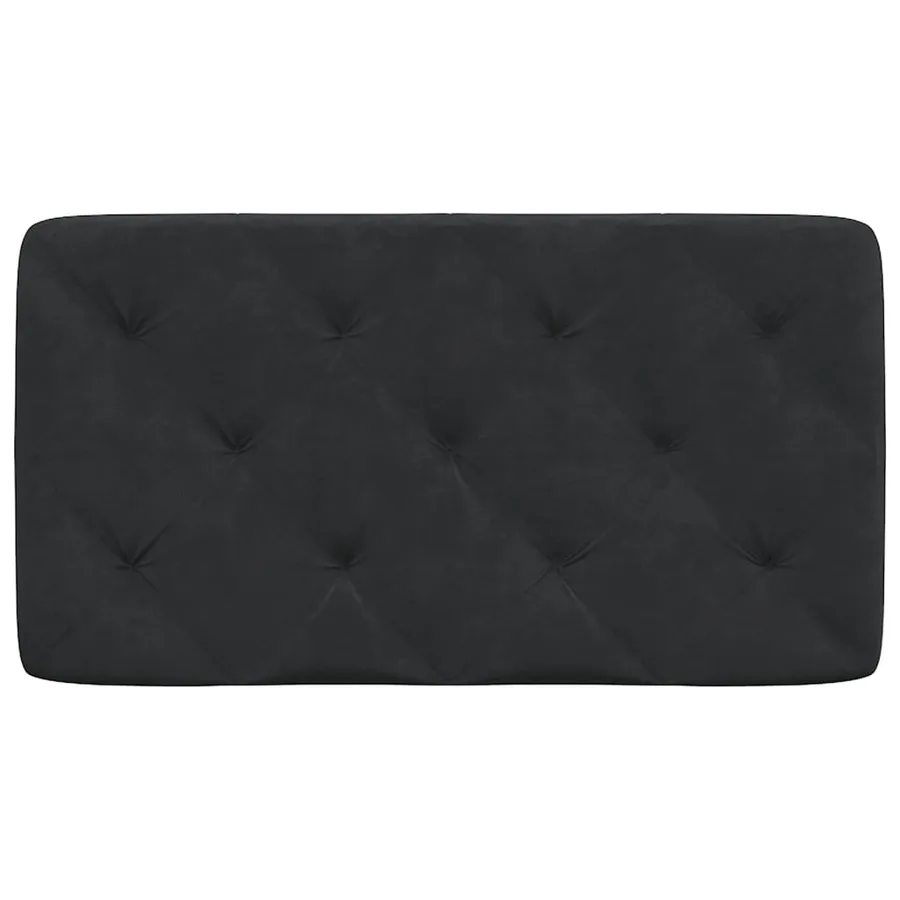 Coussin de tête de lit noir 90 cm velours - 5
