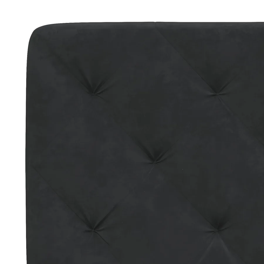 Coussin de tête de lit noir 90 cm velours - 8