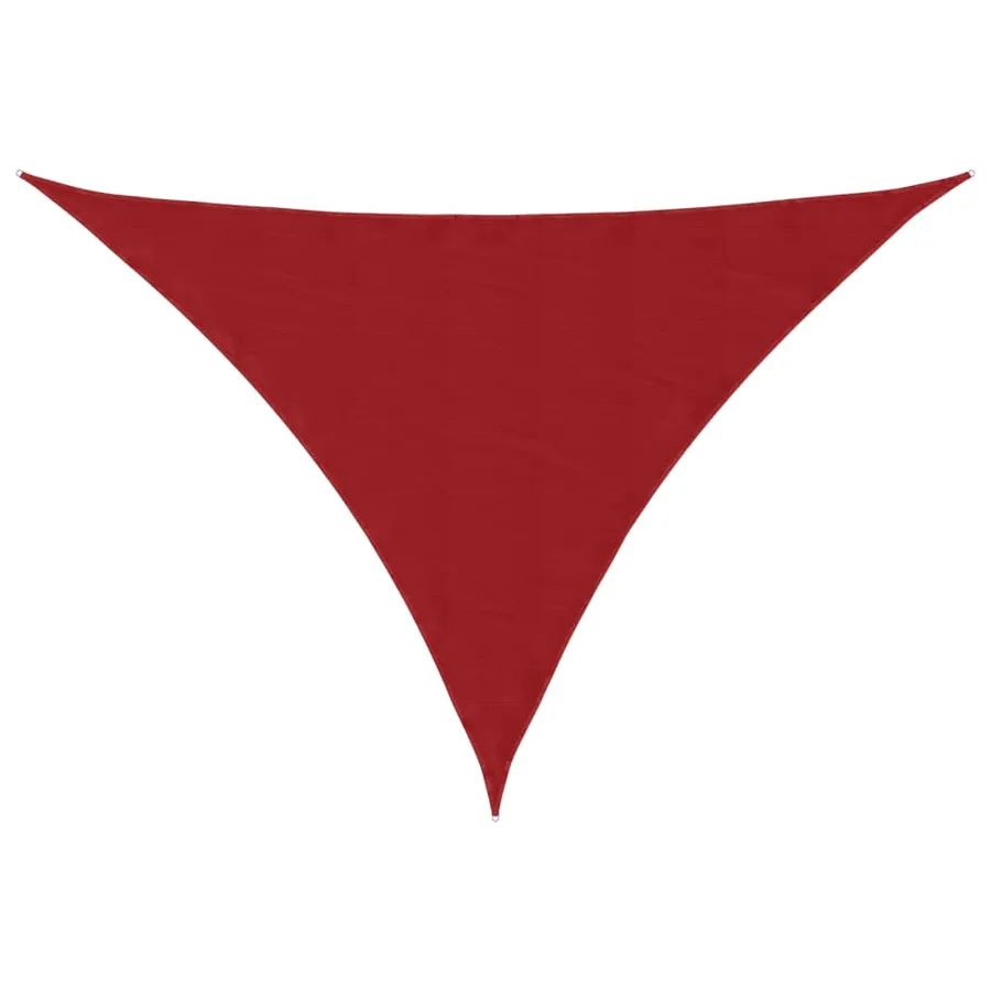 Voile de parasol tissu oxford triangulaire 4x5x5 m rouge - 2