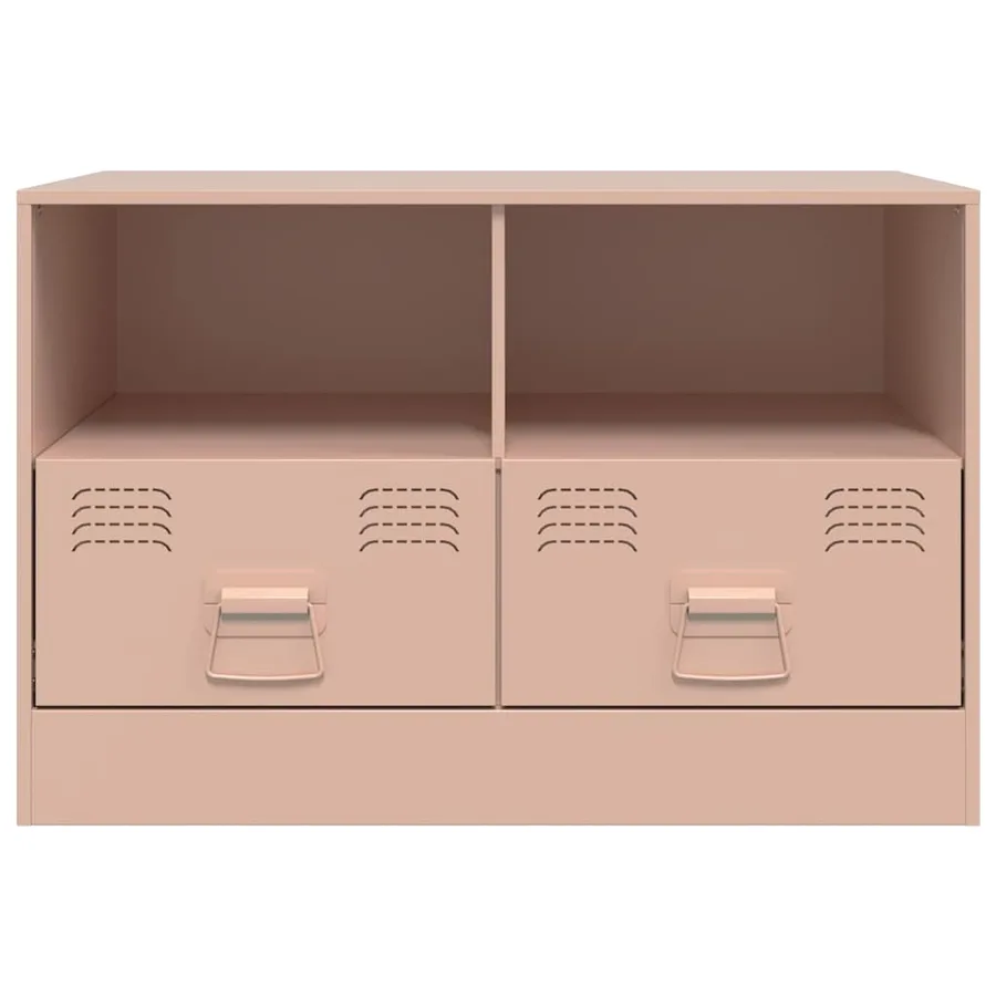 Meubles TV 2 pcs rose 67x39x44 cm acier - 5