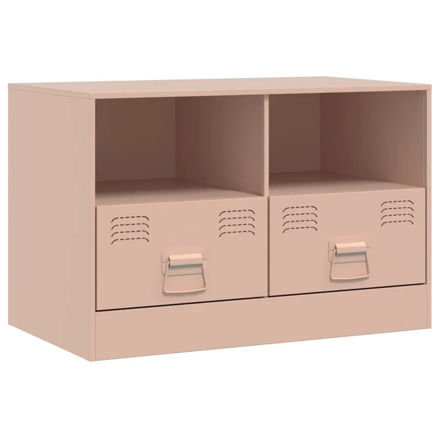 Meubles TV 2 pcs rose 67x39x44 cm acier - 7
