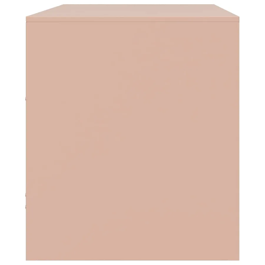 Meubles TV 2 pcs rose 67x39x44 cm acier - 8