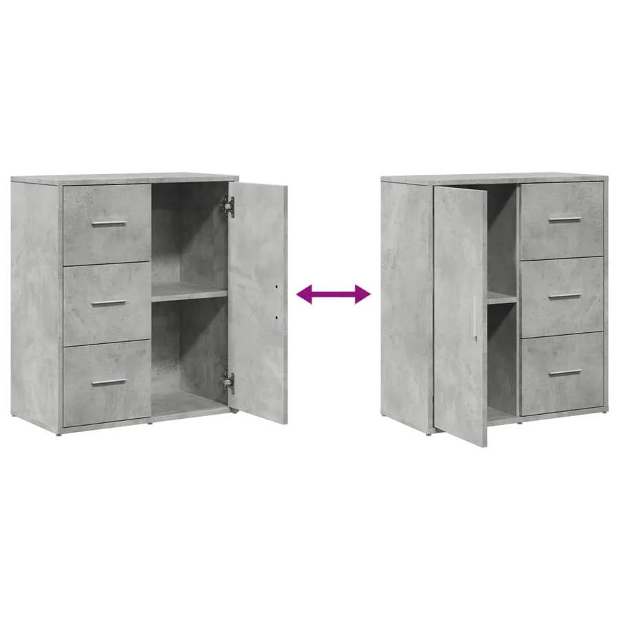 Buffets 2 pcs sonoma gris 60x31x70 cm bois d'ingénierie - 8