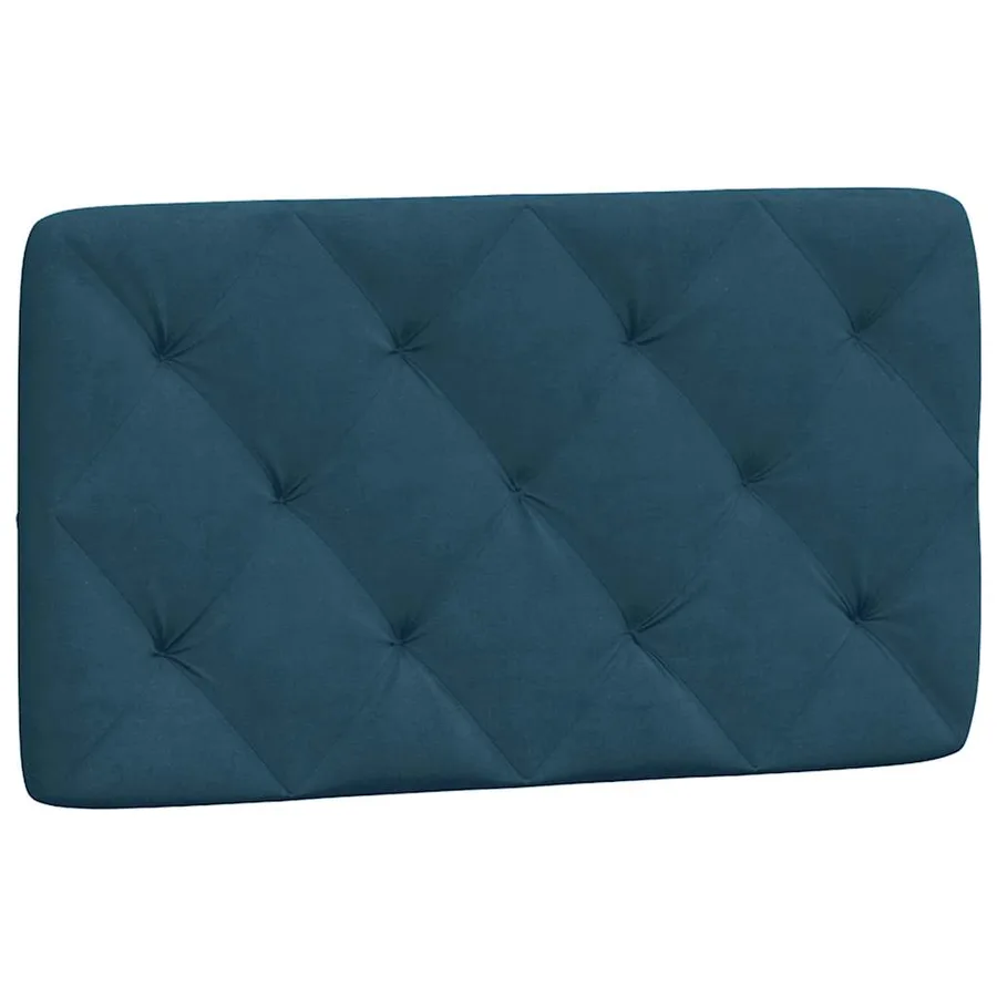 Coussin de tête de lit bleu 80 cm velours - 2
