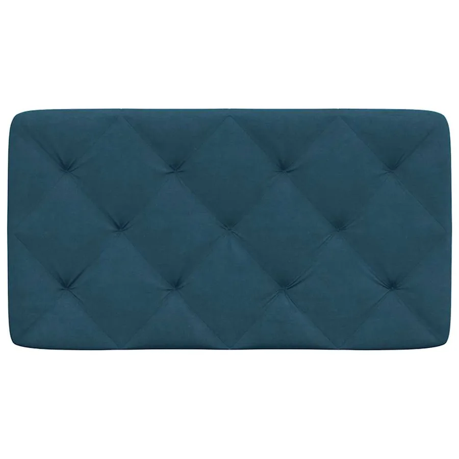 Coussin de tête de lit bleu 80 cm velours - 5