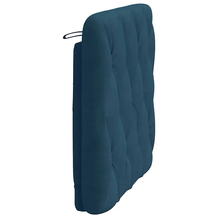Coussin de tête de lit bleu 80 cm velours - 6