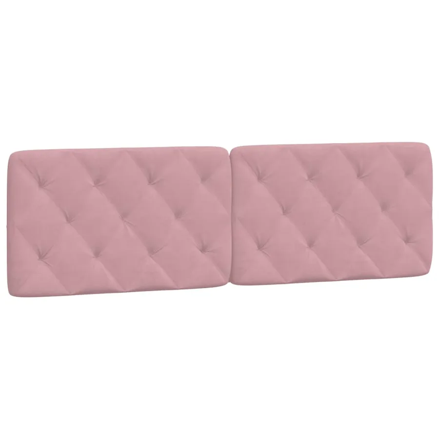 Coussin de tête de lit rose 160 cm velours - 2