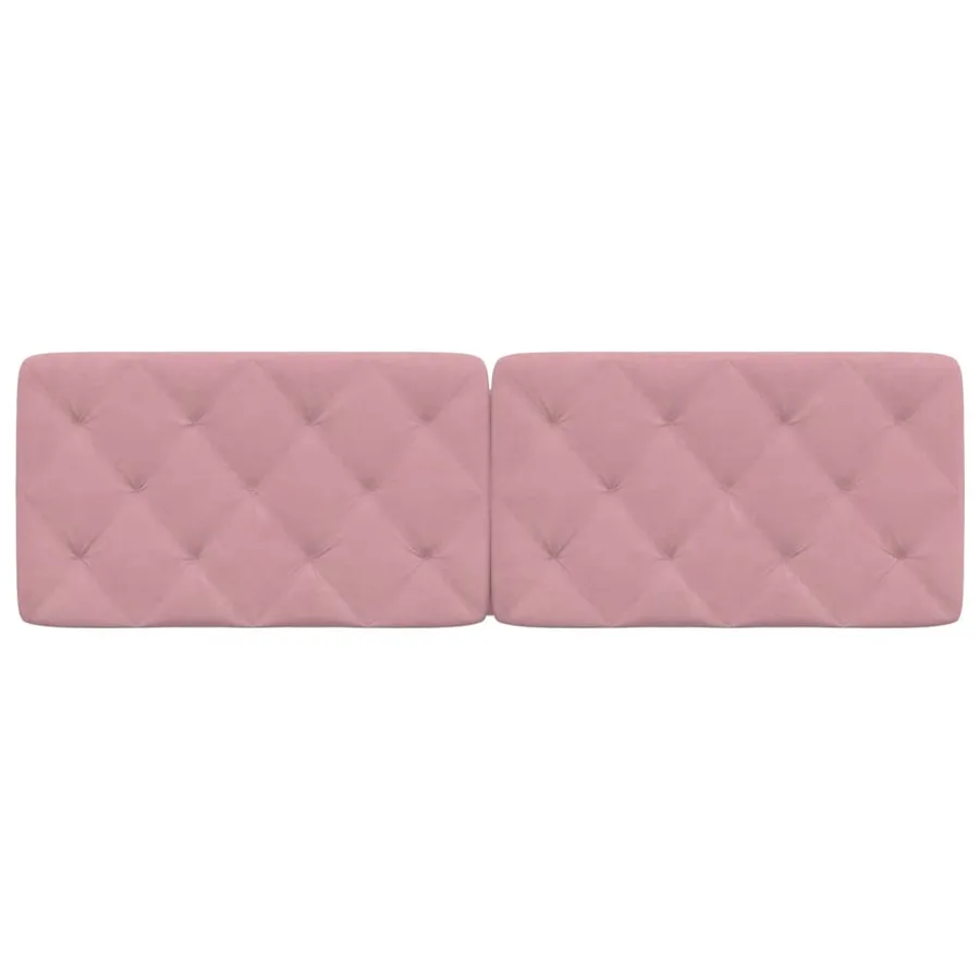 Coussin de tête de lit rose 160 cm velours - 5