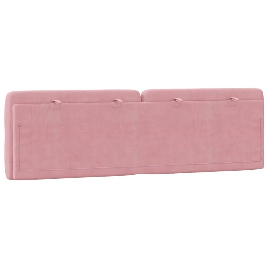 Coussin de tête de lit rose 160 cm velours - 7