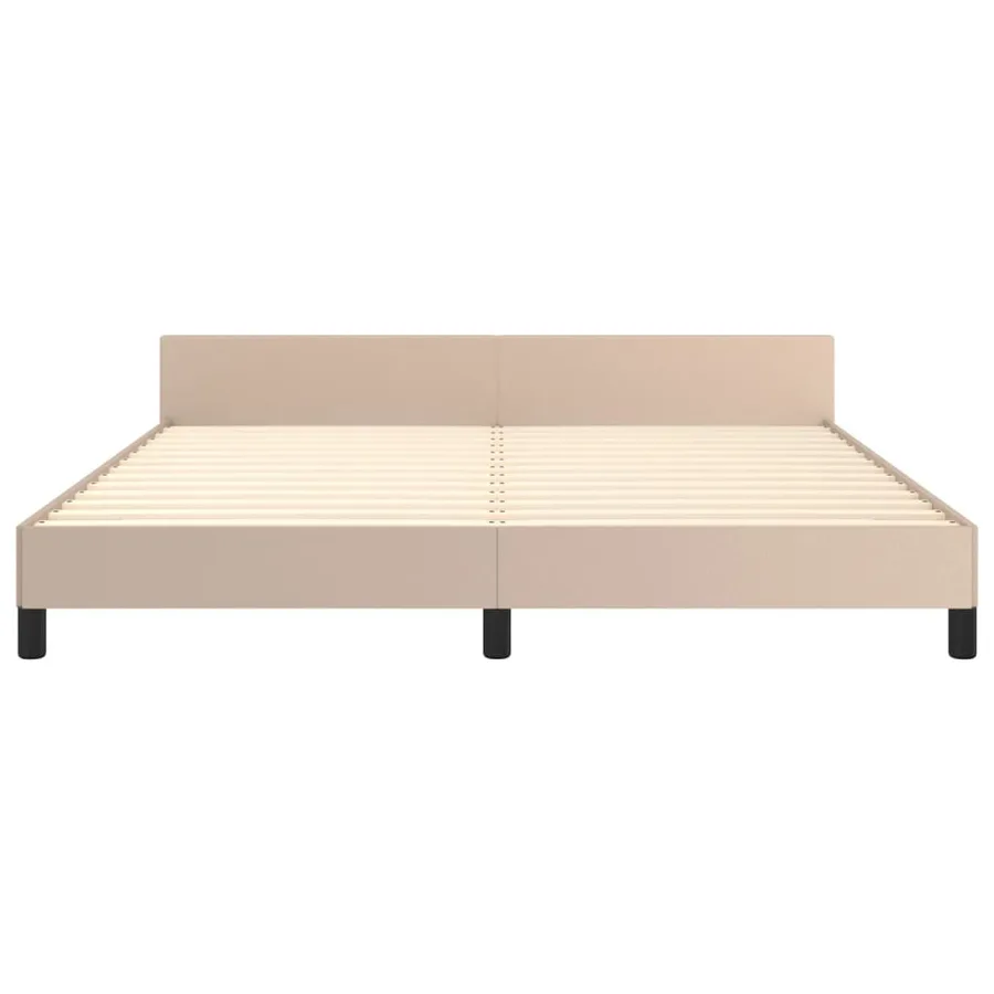 Cadre de lit sans matelas cappuccino 160x200 cm similicuir - 6