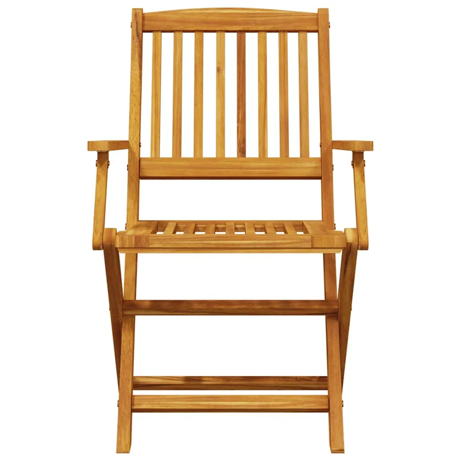 Ensemble de bistro pliable 3 pcs bois d'acacia solide - 6