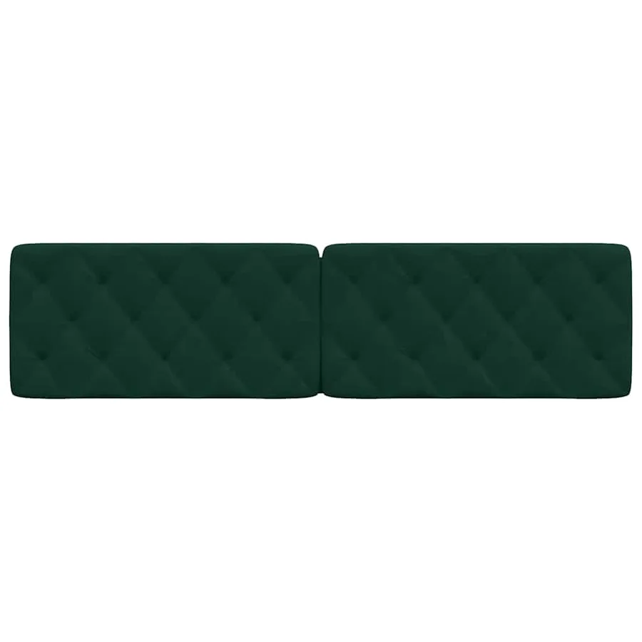 Coussin de tête de lit vert foncé 200 cm velours - 5