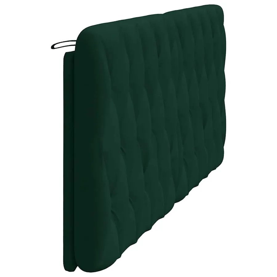 Coussin de tête de lit vert foncé 200 cm velours - 6
