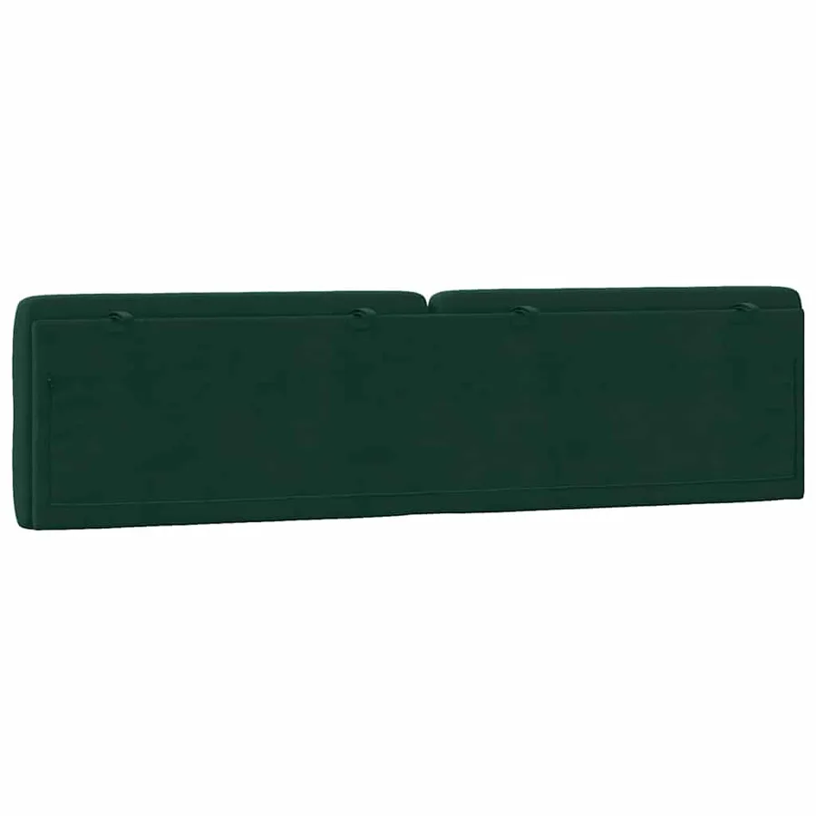 Coussin de tête de lit vert foncé 200 cm velours - 7