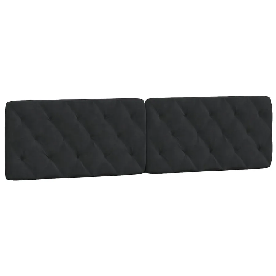 Lit avec matelas noir 200x200 cm velours - 5