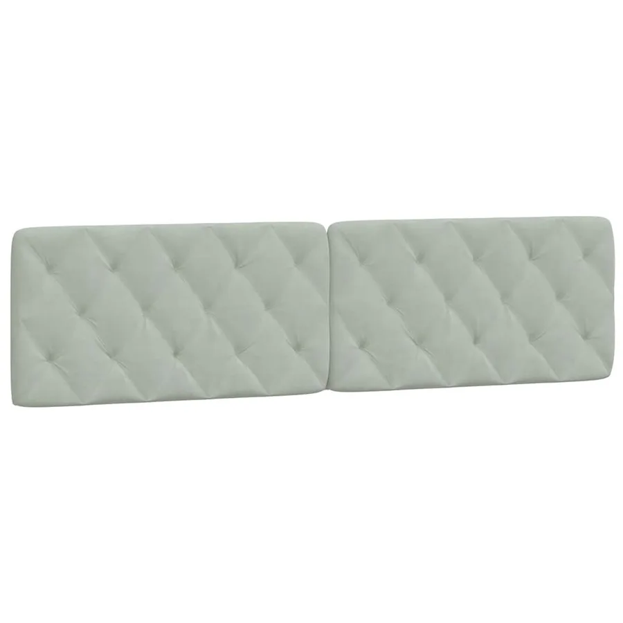 Cadre de lit sans matelas gris clair 200x200 cm velours - 8