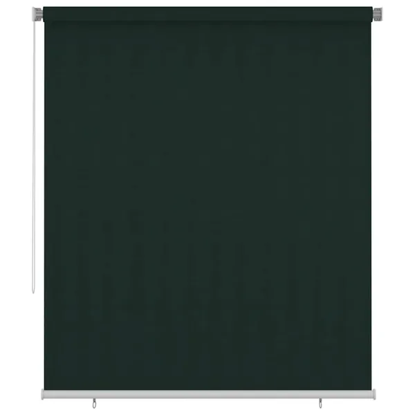 Store roulant d'extérieur 205 (l) x 230 (H) cm vert foncé HDPE