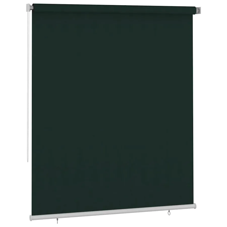 Store roulant d'extérieur 205 (l) x 230 (H) cm vert foncé HDPE - 2