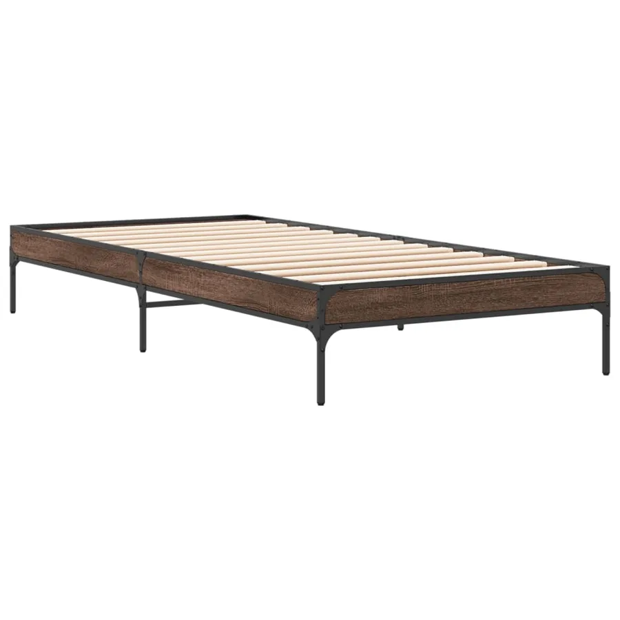 Cadre de lit sans matelas chêne marron 90x190 cm - 3