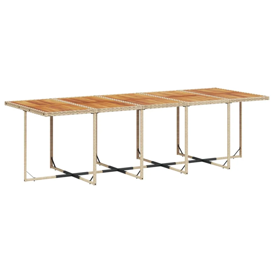 Ensemble à manger de jardin et coussins 13 pcs beige - 4