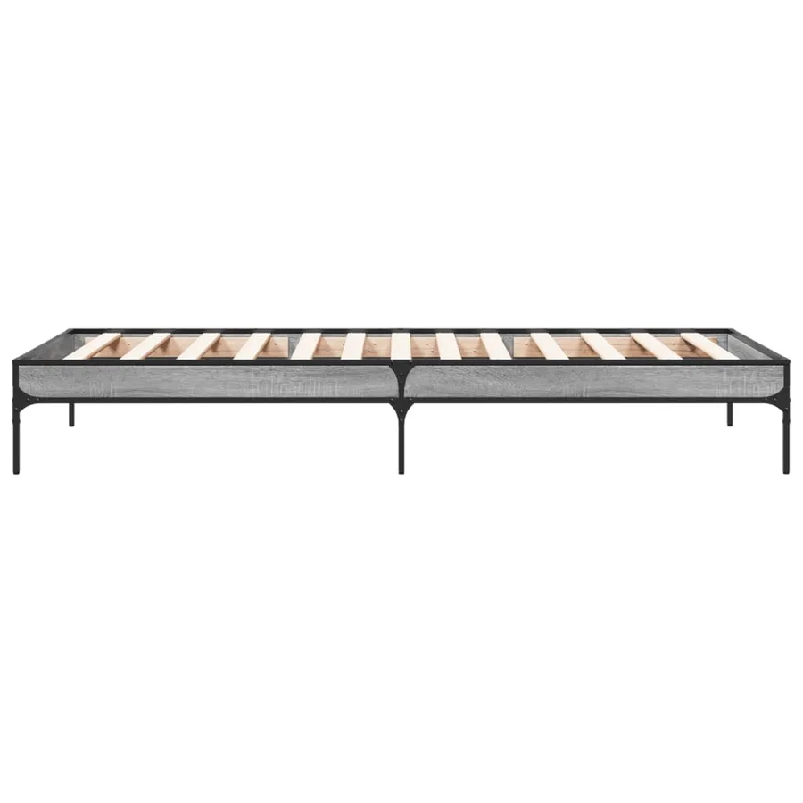 Cadre de lit sans matelas sonoma gris 100x200 cm - 5