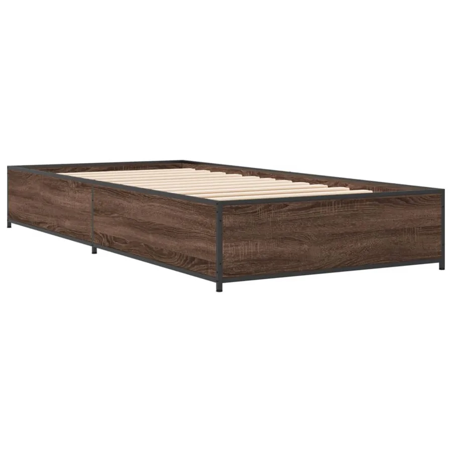 Cadre de lit sans matelas chêne marron 100x200 cm - 6