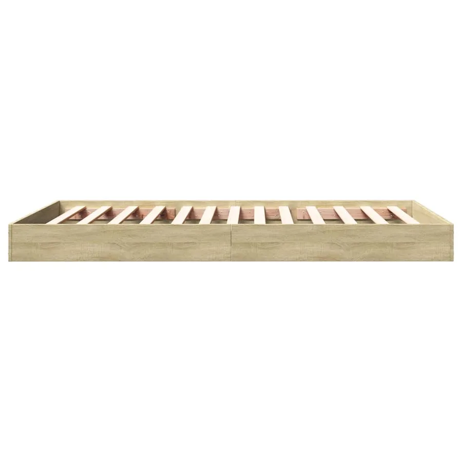 Cadre de lit sans matelas chêne sonoma 100x200 cm - 5