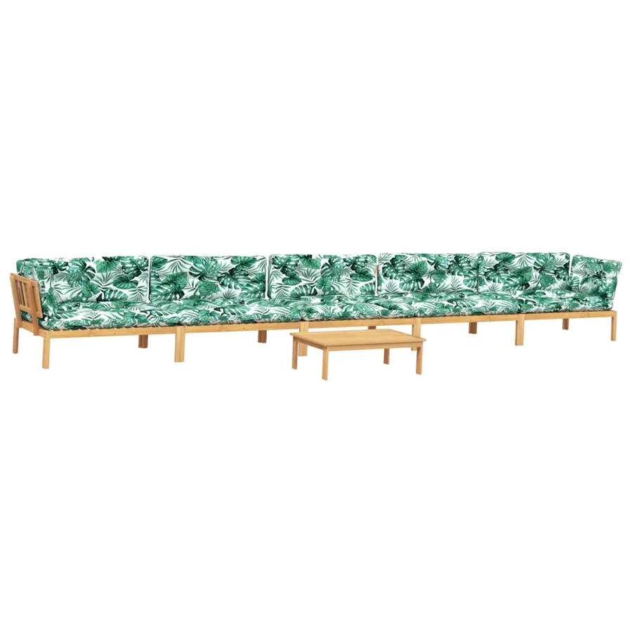 Salon palette de jardin avec coussins 6pcs bois d'acacia massif - 2