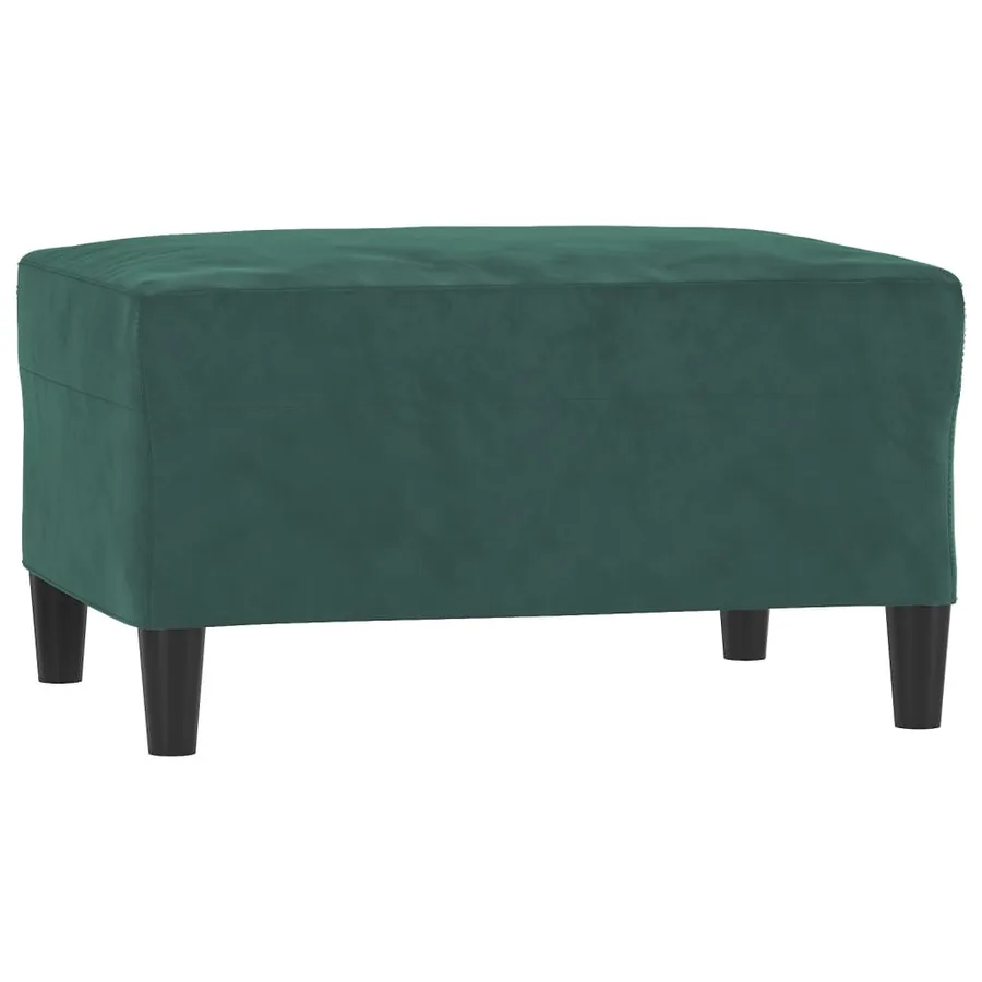 Ensemble de canapés 4 pcs avec coussins Vert foncé Velours - 6